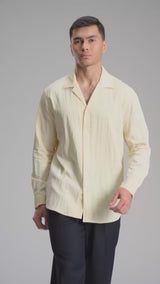 Sandro Shirt - Pastel Yellow (Camp Collar)