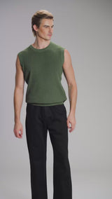 Theo Sleeveless Knit - Green