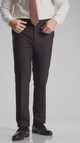 Trousers With Belt Loop - Black Shadow Stripe (Slim Straight)