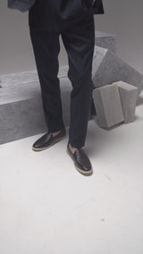 Pietro Belgian Loafer - Coffee Pebble Grain Leather (Soflex Sole)