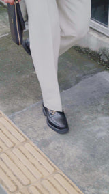 Maison Horsebit Loafer - Black Croco Leather (Eva Combat)
