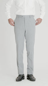 Trousers With Belt Loop - Light Grey (Slim Straight)