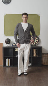 Knit Cardigan - Dark Grey Button-Up