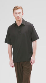 Risto Shirt - Black (Open Collar)