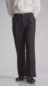 Velano Relaxed Trousers - Black (Wide Fit)