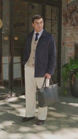Zalta Safari Jacket -  Navy Blue