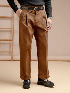 sienahighwaistpleated_brown1_2 - Zeve
