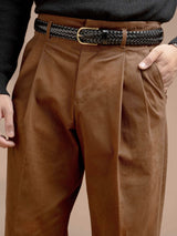 sienahighwaistpleated_brown4_2 - Zeve
