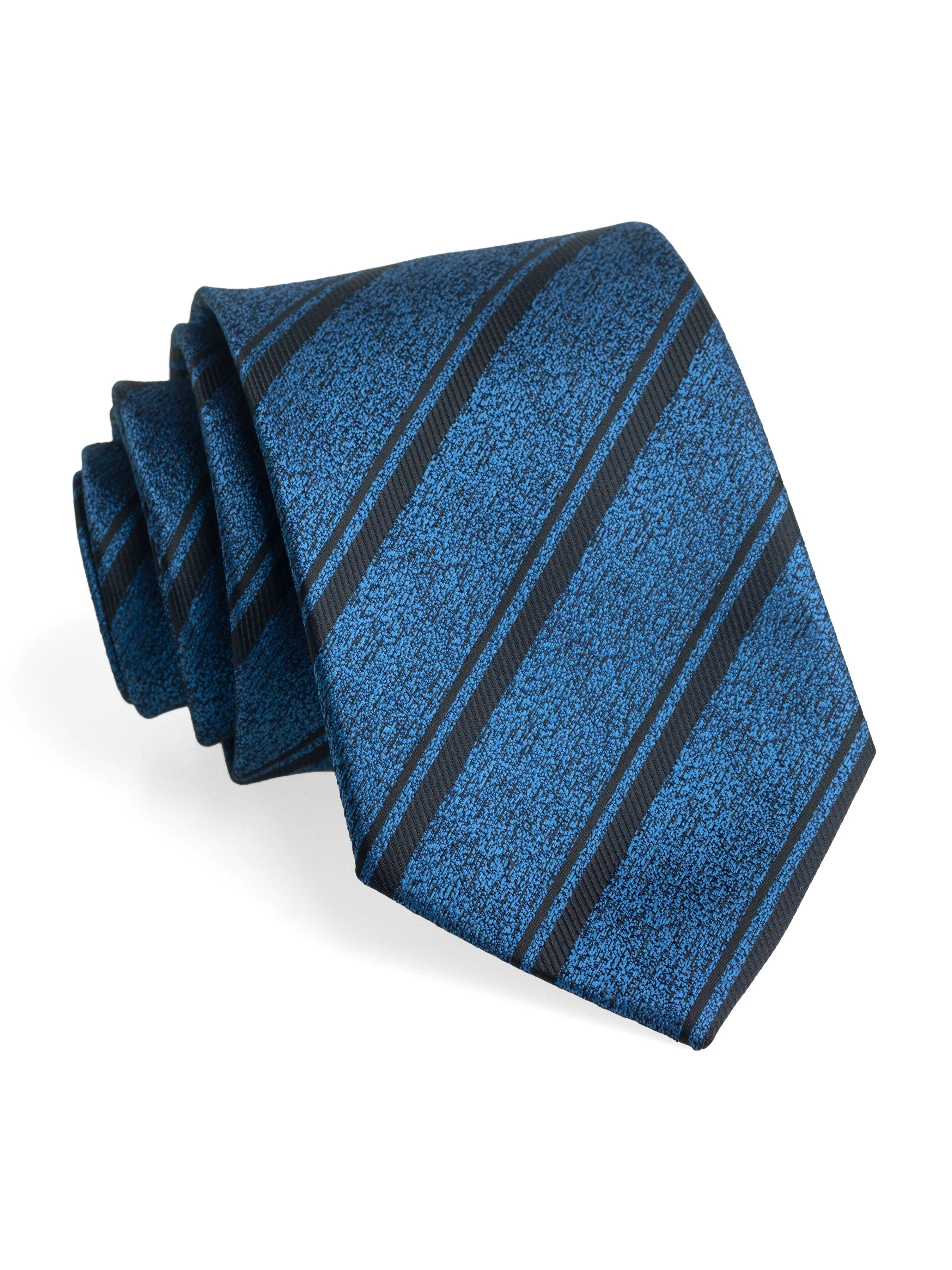 Double Stripe Tie - Sheen Blue - Zeve Shoes
