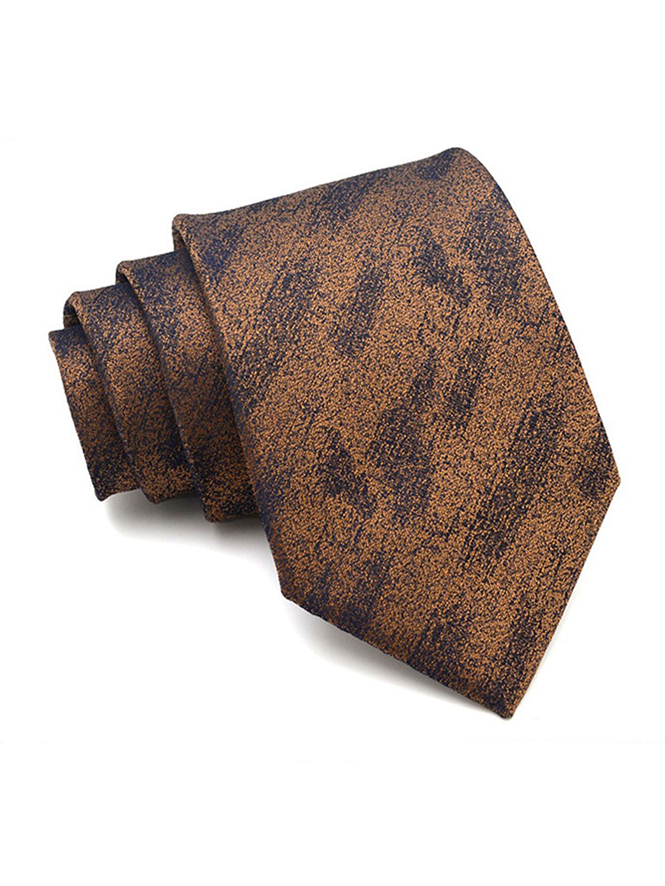 Brushed Abstract Tie - Bronze - Zeve Shoes