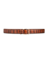 Croco-Leather-Belt-with-Copper-toned-Buckle-Tan - Zeve