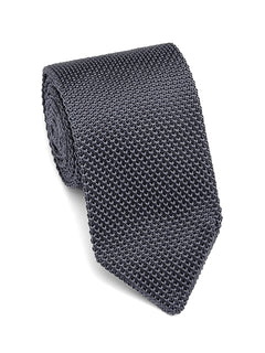 Knit-Tie-Dark-Grey - Zeve