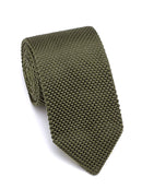 Knit-Tie-Olive-Green - Zeve