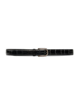 Leather-Belt-Croco-Black - Zeve