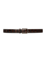 Leather-Belt-Croco-Brown - Zeve