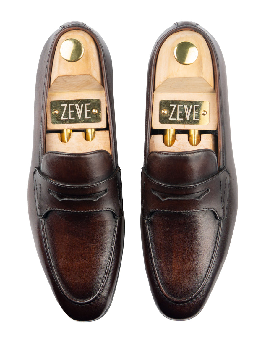Penny-Loafer-Wing-Strap-Dark-Brown_04 - Zeve