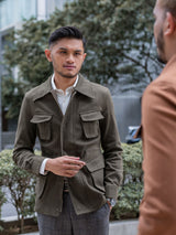 SAFARI-JACKET-GREEN-ZEVE-INTERNATIONAL-MENSWEAR-GENTLEMAN - Zeve