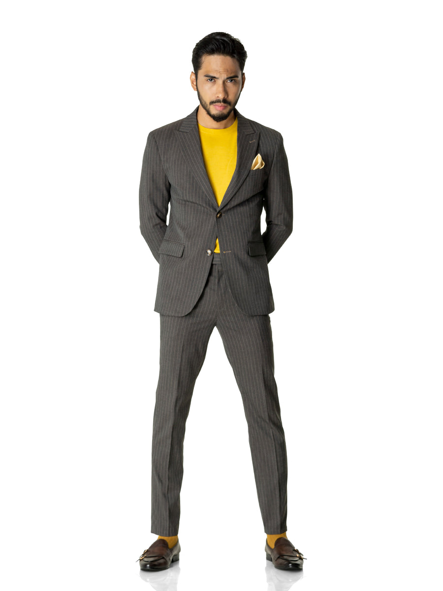 Single-Breasted-Suit-Blazer-Dark-Grey-Stripes_05 - Zeve