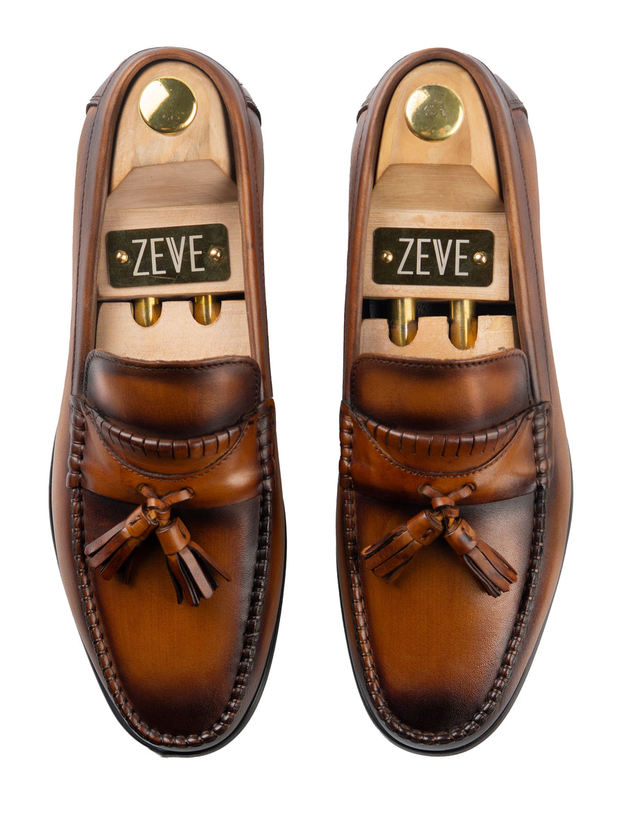 Tassel-Moccasin-Loafer-Cognac-Tan_04 - Zeve