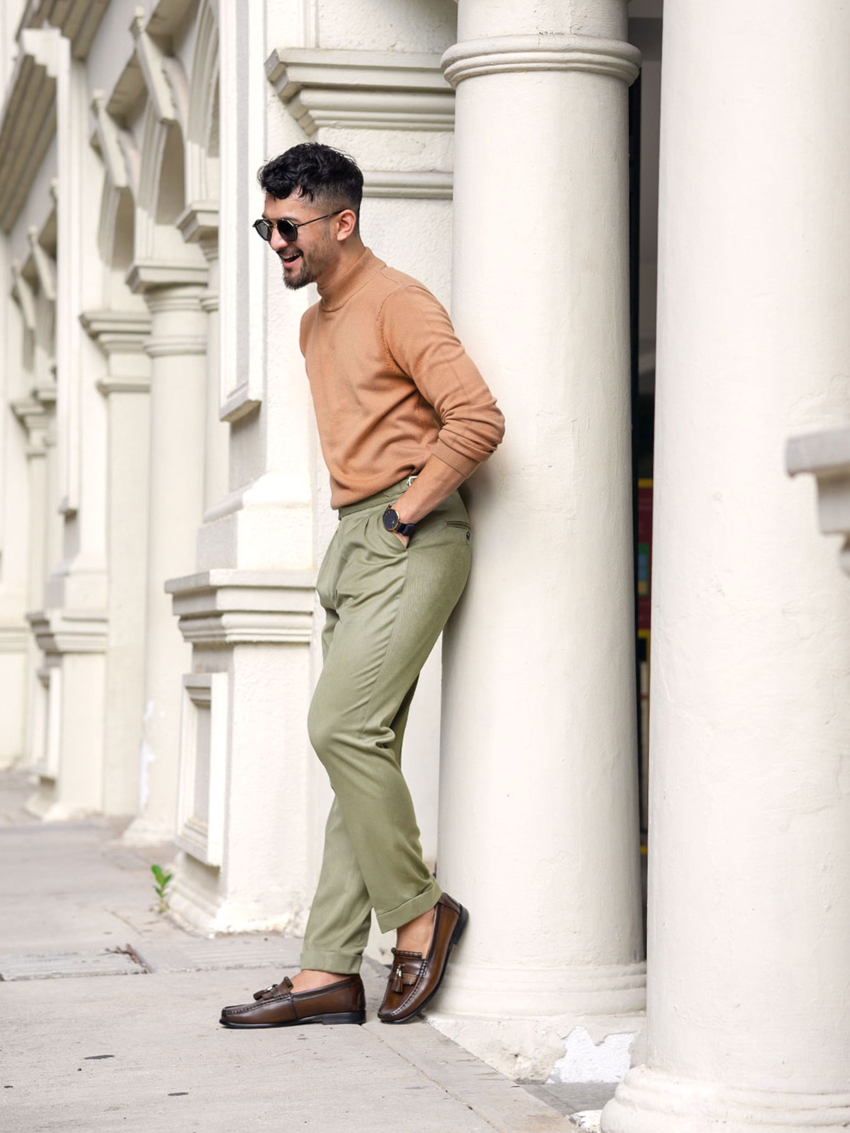 Trousers-side-adjusters-olive-green - Zeve